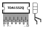 Внешний вид микросхемы TDA1552Q